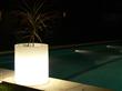 Macetero cilindro luminoso de exterior 45 cm